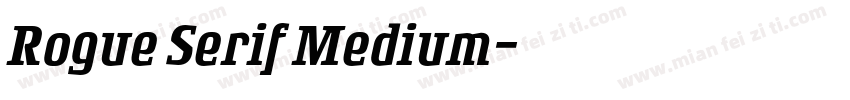 Rogue Serif Medium字体转换